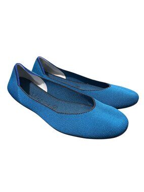 Rothys Womens Size 9 The Flats Blue Round-Toe Blue Sustainable Shoes Slip-On
